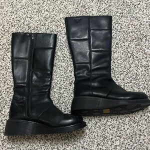 Y2K Dr Marten Calf High Platform Heel Round Toe Airwair Boots